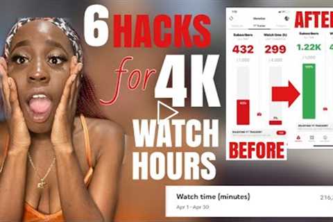 HOW TO GET 4,000 WATCH HOURS ON YOUTUBE