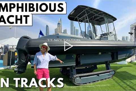 IGUANA YACHTS Black Knight Custom Rib Amphibious Yacht Tour Boat on Tracks Landing Craft at DIBS
