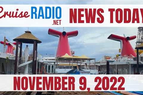 Cruise News Today — November 9, 2022: Carnival Ecstasy Beached Footage,  NCL Gangway Collapses, NHC