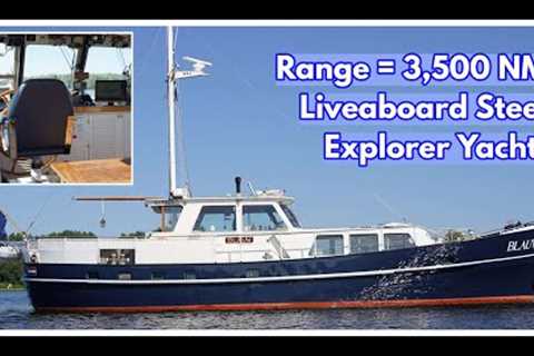 €585k STEEL Liveaboard Explorer Yacht For Sale! | M/Y ''''M.S. Blauw''''