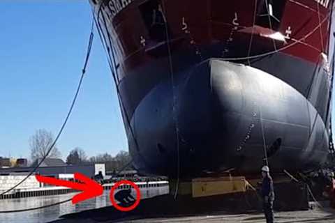 Worker Almost KILLED at Ship Launch!