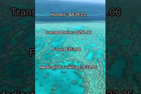 How much I spent traveling Australia! #shorts # #budgettravel #australia