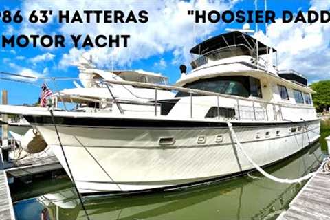 63'' Hatteras Motor Yacht Tour: One of a kind rugged luxury!  And she''s for sale!