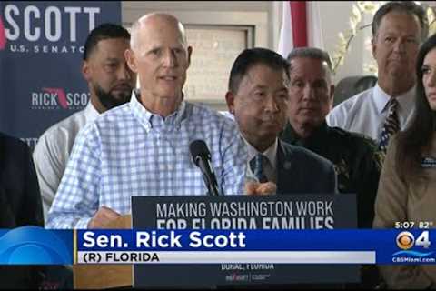 Sen. Rick Scott Address Surge In Migrants Landing In Florida Keys