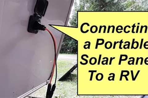 Connecting a Suitcase Solar Kit to a RV - Portable RV Solar Charging Video 2