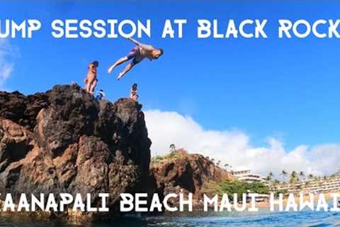 Cliff jumping session at Black Rock ￼| Kaanapali Beach Maui Hawaii ￼