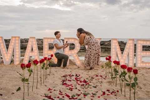 Romantic Engagement at Secret Beach | Oahu, Hawaii