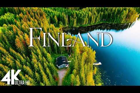 FLYING OVER FINLAND (4K Video UHD) - Scenic Relaxation Film With Inspiring Music