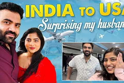 India To USA | Surprising my Husband | Travel Vlog  | AkhilaVarun | USA Telugu Vlogs | Tamada Media