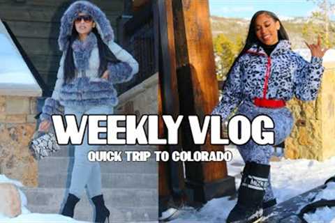 WEEKLY VLOG| EARLY VDAY TRIP TO COLORADO, HUGE CABIN, SNOW MOBILES, + MORE