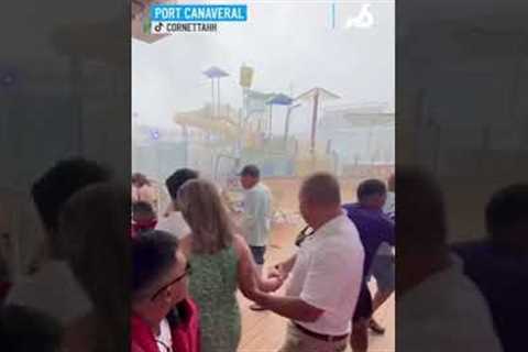 Cruise chaos! Royal Caribbean ship caught in bad weather at Port Canaveral