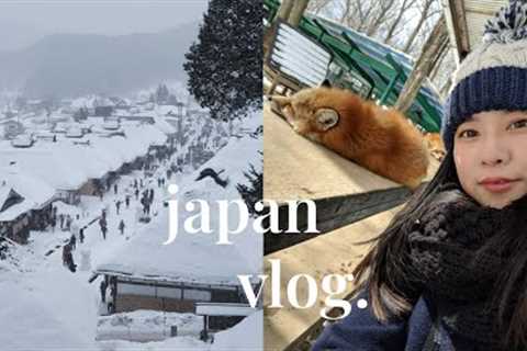 japan vlog 🇯🇵 winter wonderland part 1: ōuchi-juku aka edo period town, zaō fox village