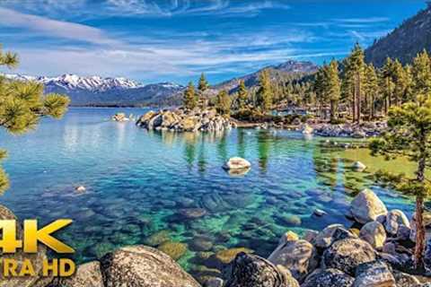 Sierra Nevada Mountain Scenic Drive Around Lake Tahoe 4K California and Nevada