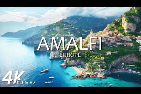 FLYING OVER AMALFI (4K Video UHD) - Relaxing Music With Beautiful Nature Scenery For Stress Relief