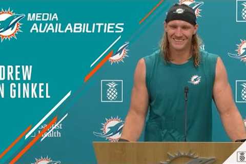 Linebacker Andrew Van Ginkel meets with the media | Miami Dolphins