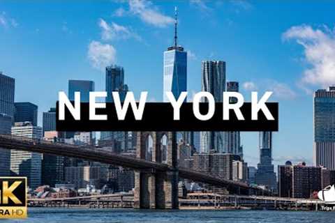 NEWYORK 4K UHD - Relaxing Music Along With Beautiful Nature Videos |  Flying Over Newyork