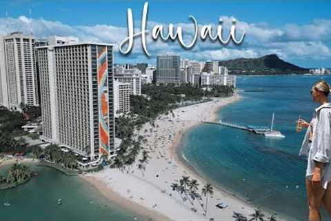 Travelling to Hawaii 🌴 my first impressions, exploring Honolulu & Waikiki beach ☀️ Travel vlog ..