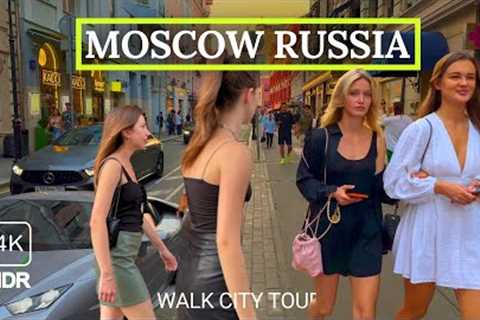 🔥  Hot Evening Life in Russia Moscow Walk Сity Tour, Russian Girls & Guys 4K HDR