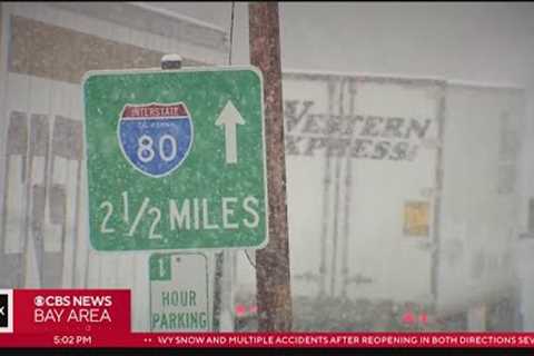 New winter storm brings near blizzard conditions to Sierra