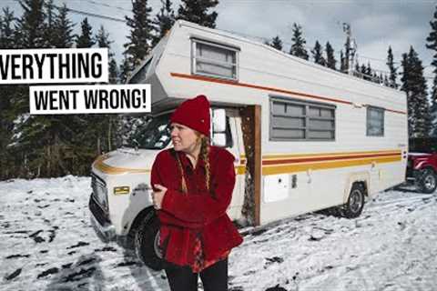 RV Road Trip NIGHTMARE! Caught in Winter Storm in Alaska & More Engine Trouble!? 🥶 (RV Life)