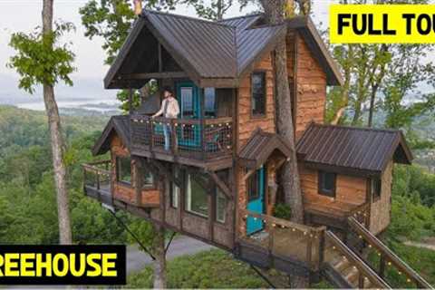 2-STORY TREEHOUSE AIRBNB FULL TOUR! Luxury Treehouse w/ Amazing Views!