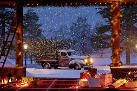 Christmas Snow Ambience ⛄ - The Tree has arrived, let''s Decorate the House  - Gentle Snowfall Sound