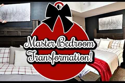MASTER BEDROOM TRANSFORMATION | BLACK ACCENT WALL | MAKEOVER ON A BUDGET