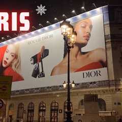 Paris, France 🇫🇷 - 4K HDR Midnight Snowfall Walk - Opéra Garnier