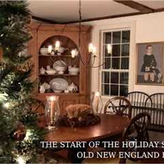 Thanksgiving dining room and Thanksgiving tree, painting a nutcracker, packing for vacation in Maine