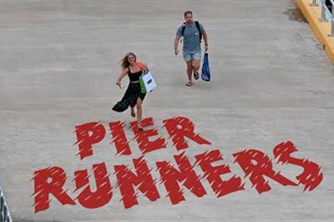MORE PIER RUNNERS IN COZUMEL!  THE FASTEST FLIP FLOP RUNNER IN MEXICO!