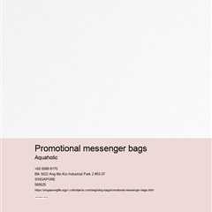 promotional messenger bags