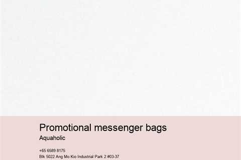 promotional messenger bags