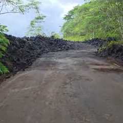 Lava covered road is cleared! September 26, 2025