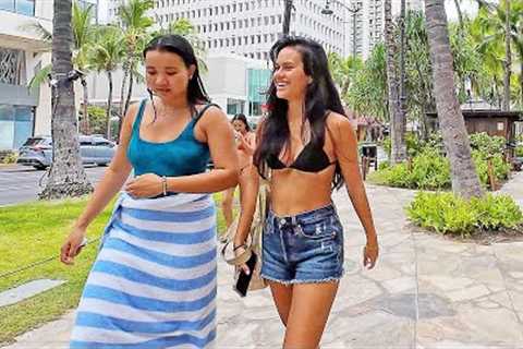 HAWAII PEOPLE 🌴 Walking Tour 🌴 Hale Koa Hotel to Queens Beach Waikiki #vacation #walking #oahu