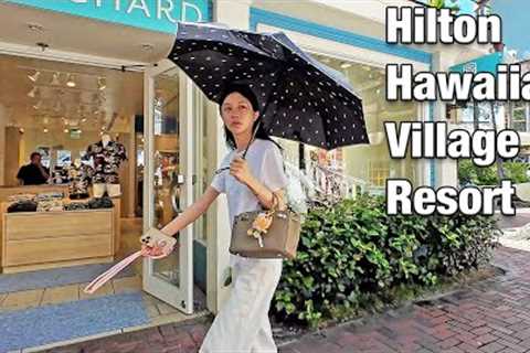 WALKING TOUR 🌴 The Hilton Hawaiian Village to Kalakaua Ave in Waikiki Hawaii