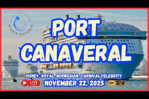 🔴 Port Canaveral 6 SHIP SATURDAY-  Sail-a-way in 4k!