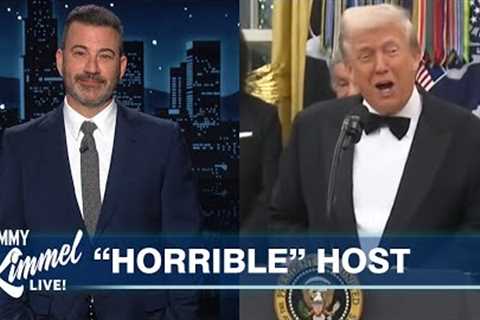 Trump Attacks Horrible Jimmy Kimmel, Gets Embarrassing Fake Award & Jimmy Announces Show Renewal