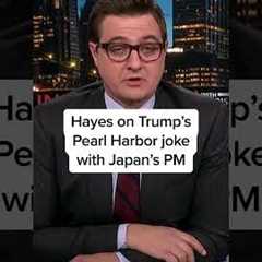 Hayes reacts to Trump''s Pearl Harbor joke with Japan''s PM